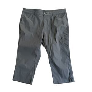 Eddie Bauer Tech Capri Pants Nylon Hi Rise Stretch Hiking Outdoor Size 16